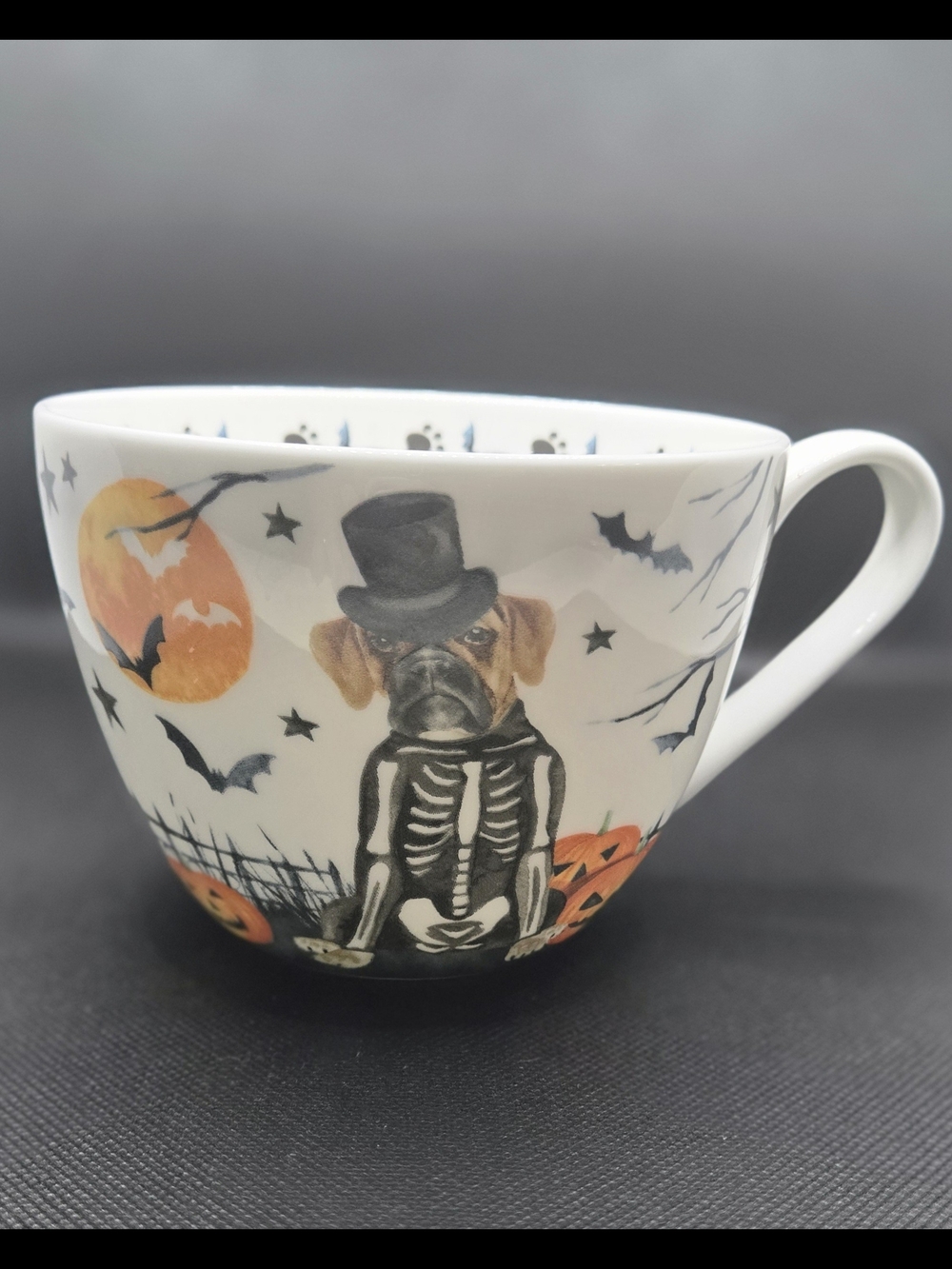 Halloween Boxer Dog Skeleton Ceramic Mug - Portobello By Design